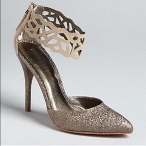 REBECCA TAYLOR Skylar Glitter Pumps 6
